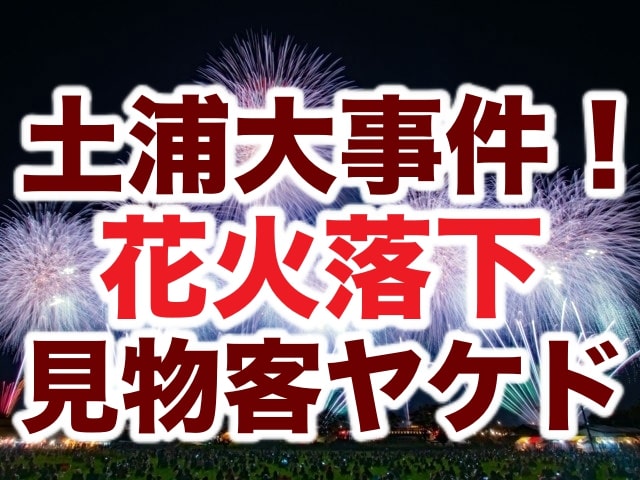 恐怖映像 土浦花火大会で見物客が花火落下事故で火傷 パニック動画がヤバイ ジェイコヴの枕コトバ